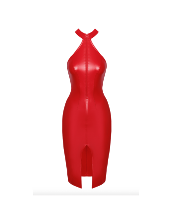 Midi robe F354 Orgia Rouge - les nuances du désir